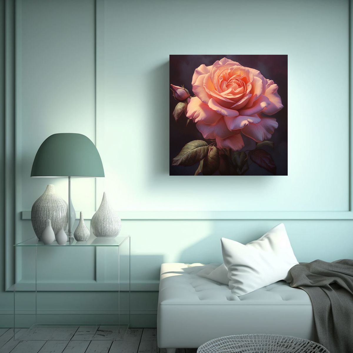 GENERICO - Belleza Urbana Cuadro Decorativo De Flores De 60x60 Cm