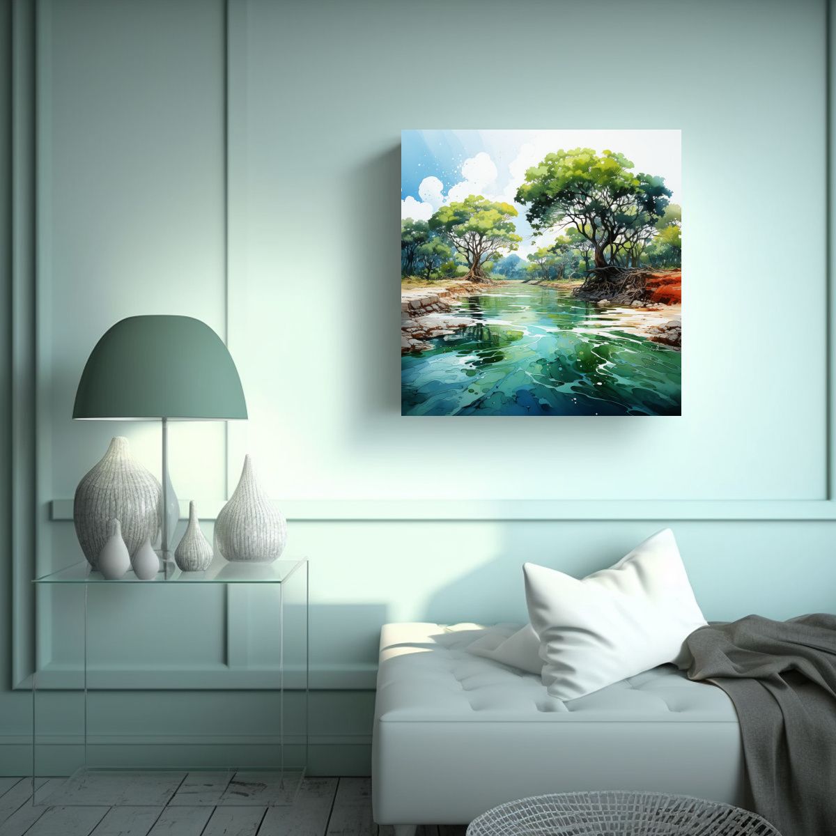 GENERICO - Lienzo De Tela Con Imagen Fantástica De Un 60x60 Cm