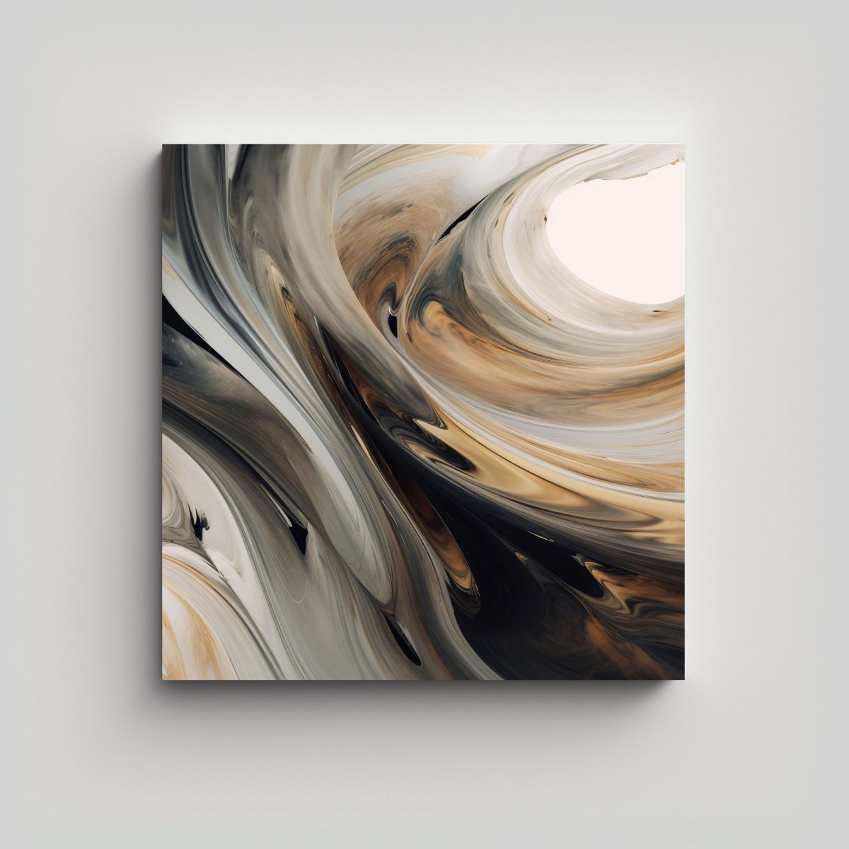 GENERICO - Cuadro Abstracto Conceptual En Tonos Neutros 4k 60x60 Cm