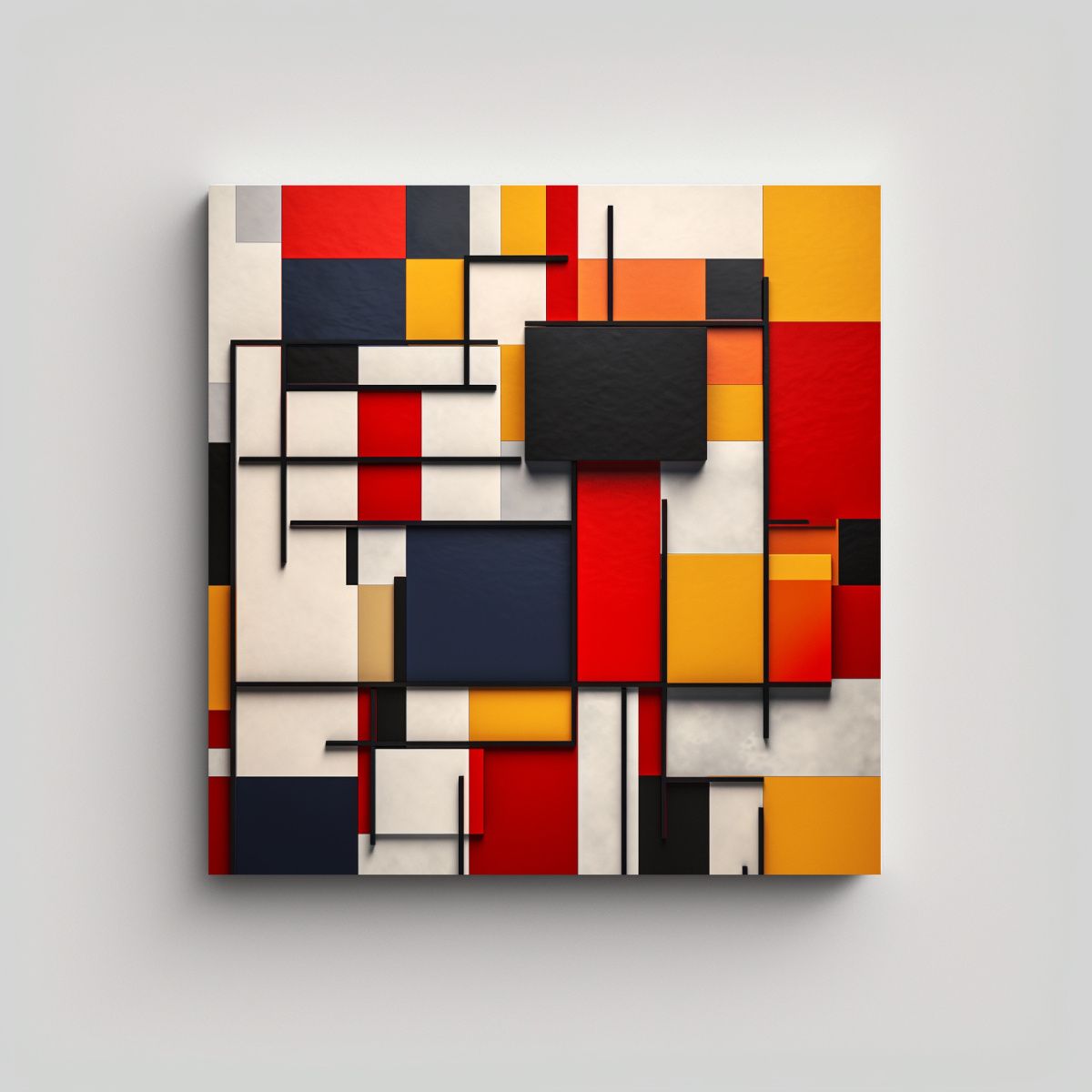 GENERICO - Pinturas Decorativas De Canva Movimiento Ambiente 60x60 Cm.