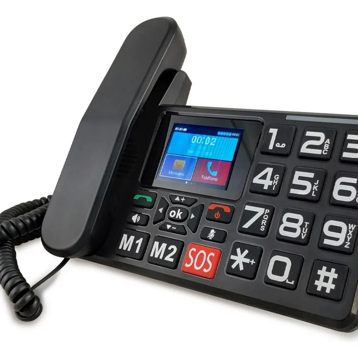 MLAB - Telefono Senior Inalambrico, Chip 4g,sos 2.8 Con Radio Fm