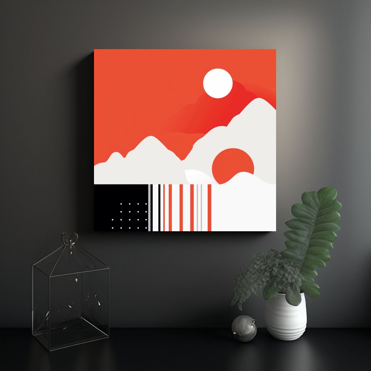 GENERICO - Pinturas Decorativas Intrincadas En Lienzo Blanco 60x60 Cm