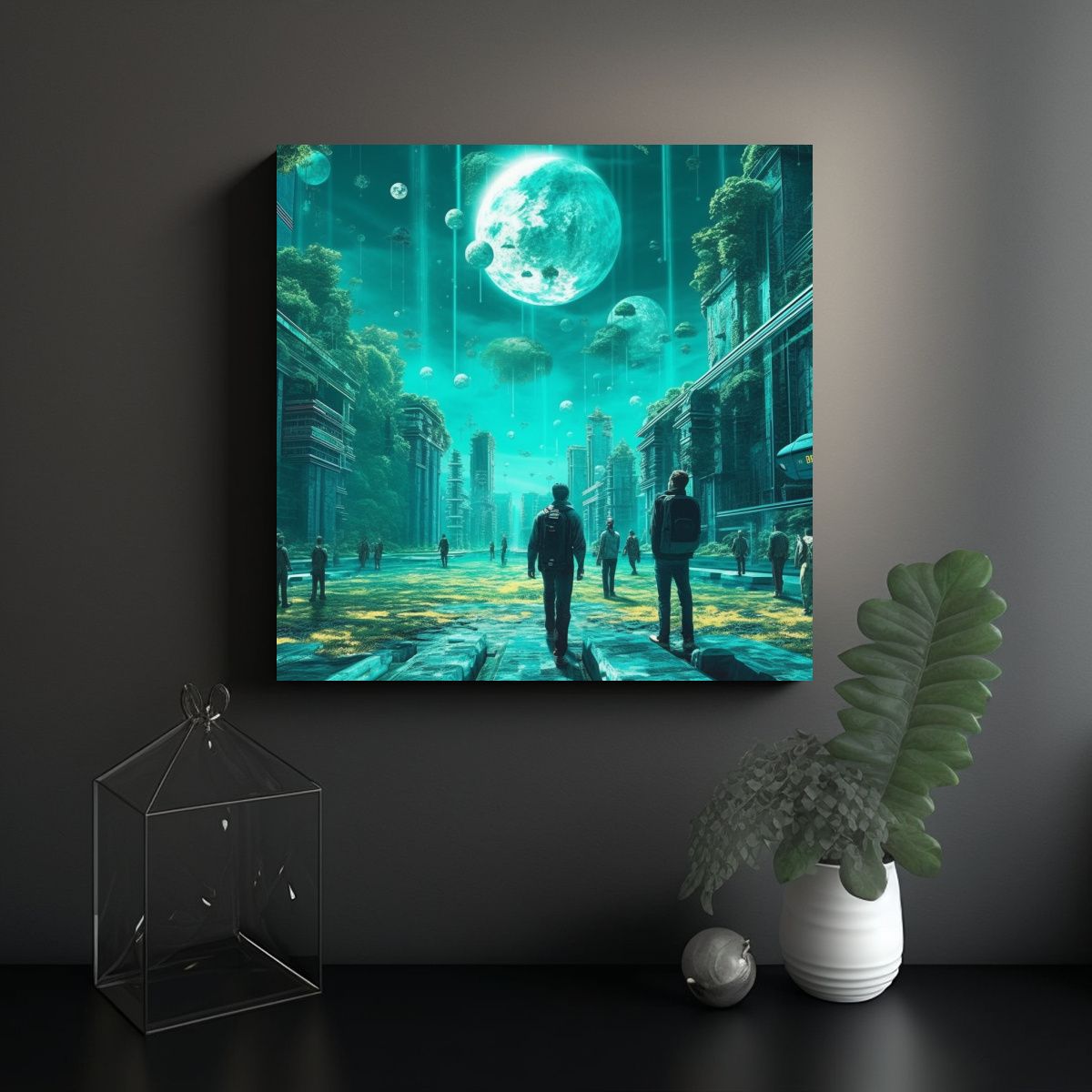 GENERICO - Pinturas Decorativas Surrealistas Para Viajar En 60x60 Cm
