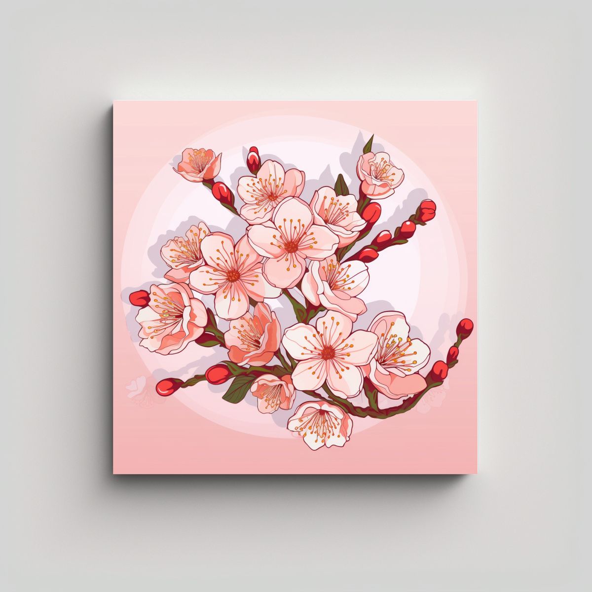 GENERICO - Ilustración Vectorial De Flor De Cerezo En 60x60 Cm