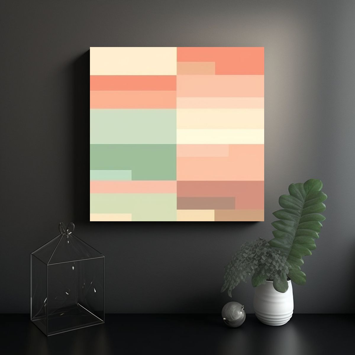 GENERICO - Pinturas De Decoración Con Composición 60x60 Cm