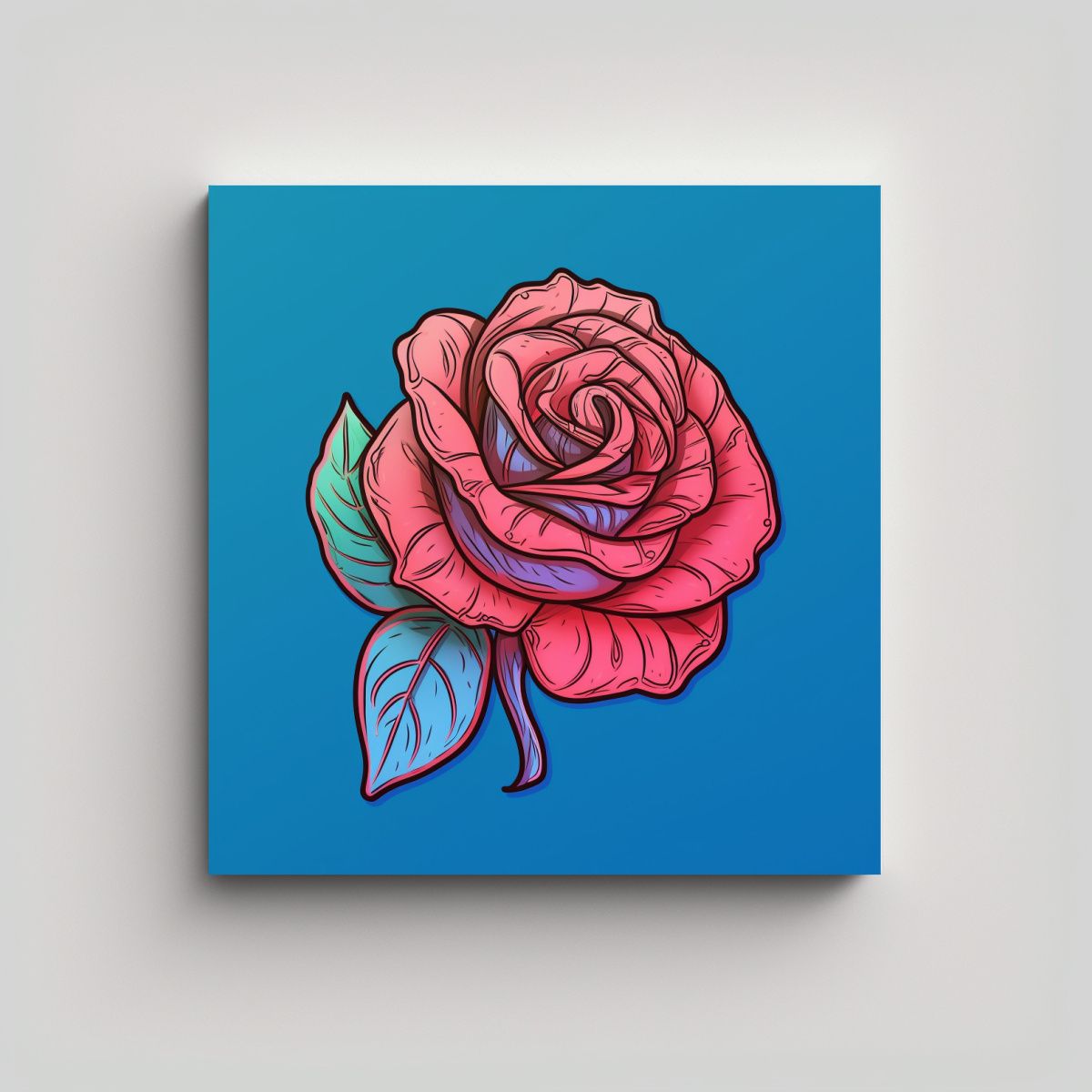 GENERICO - Ilustración Estilo Cartoon En Espacio De Arte 60x60 Cm.