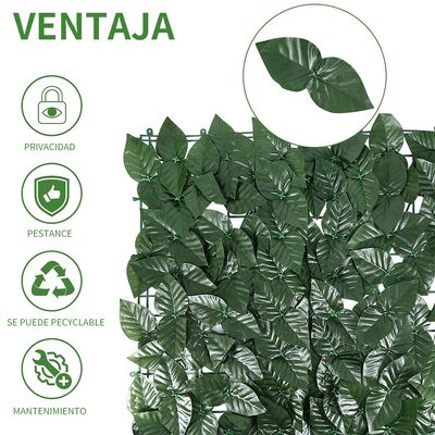 Imagen 2 del producto Set 2 Malla De Hojas Enredadera Artificiales Cerca 3x1m Decorativa