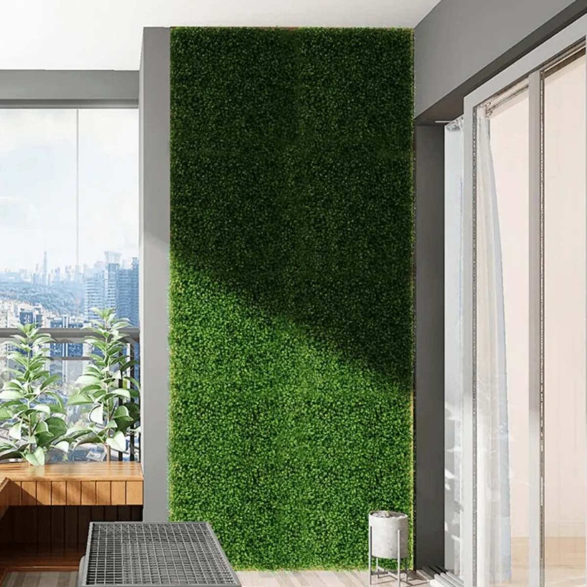 GENERICO - 20 Piezas Follaje Artificial 40x60cm Verde Decoración Jardín