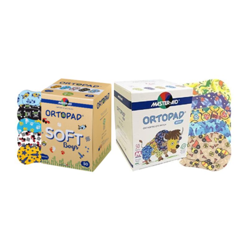 GENERICO - PACK NIÑO PARCHE OCULAR ORTOPAD TAMAÑO MEDIUM 2 CAJAS DE 50 UNIDADES
