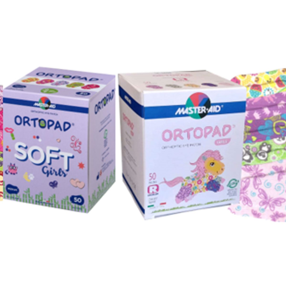 GENERICO - PACK NIÑA PARCHE OCULAR ORTOPAD TAMAÑO MEDIUM 2 CAJAS DE 50 UNIDADES