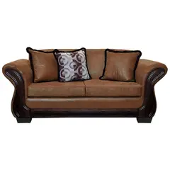 AMERICA DECORA - Sofá Con Resorte Estructural 3 Cuerpos Finis Envejecido Terracota