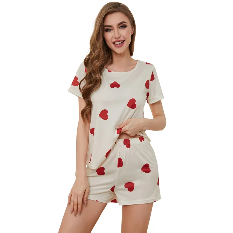 BLWOENS - Pijama de para mujeres - 2 piezas - Beige