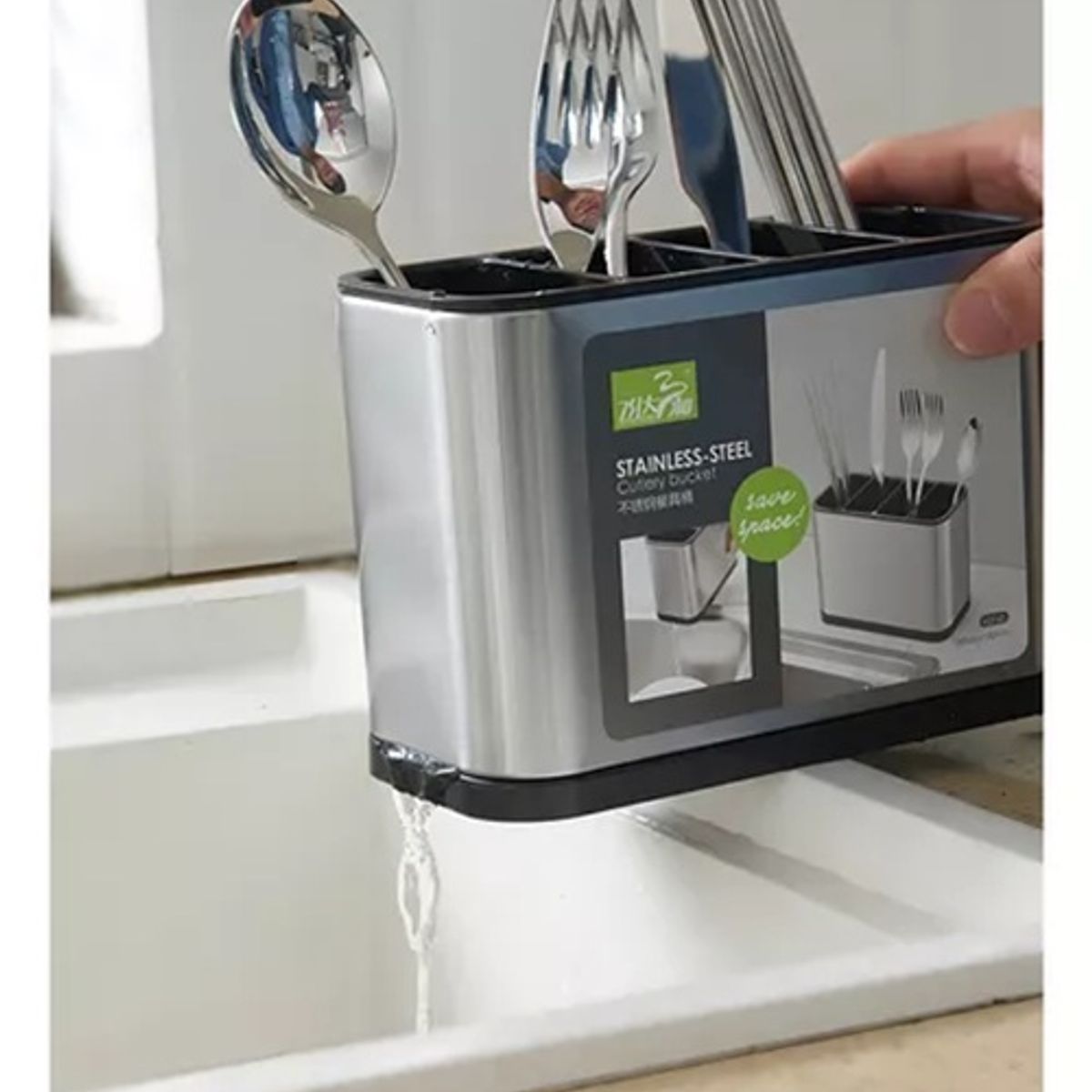 GENERICO - Escurridor de Cubiertos gris BY-889