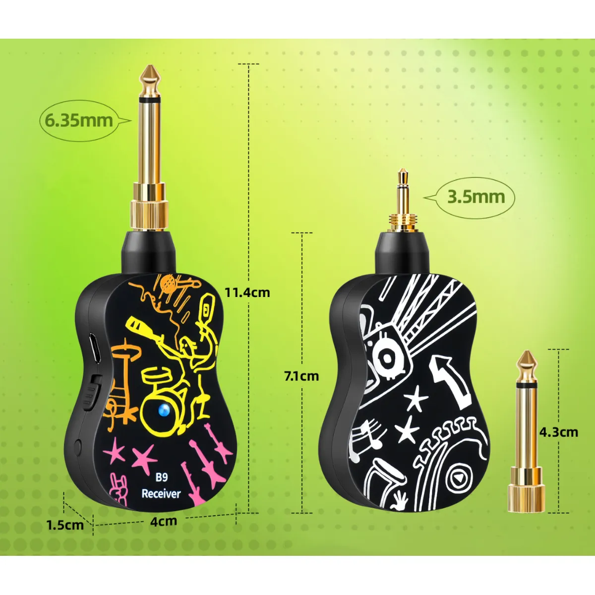 KINDA NICE - Sistema Transmisor Inalámbrico De Micrófono Receptor Uhf Dsp