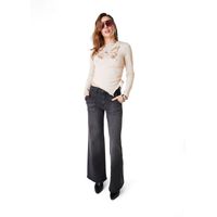 JEANS ZOE PALAZZO BOLSILLO PARCHE NEGRO