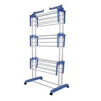 Tendederos Ropa Plegable Secador De Ropa  Con Rueda 3 Niveles Vertical