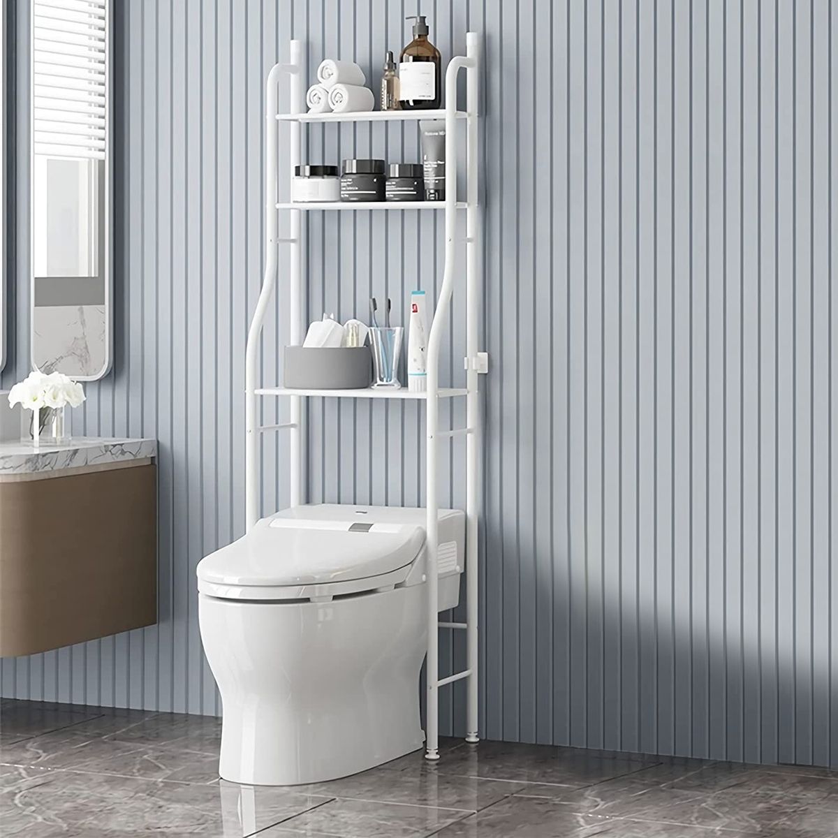 SUPERCENTER - Portatil Estante Mueble Organizador De Baño 3 Niveles Repisa