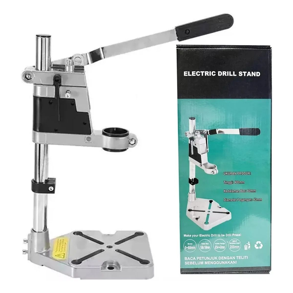 GENERICO - Prensa De Taladro Doble Soporte Pedestal Porta Taladro Banco