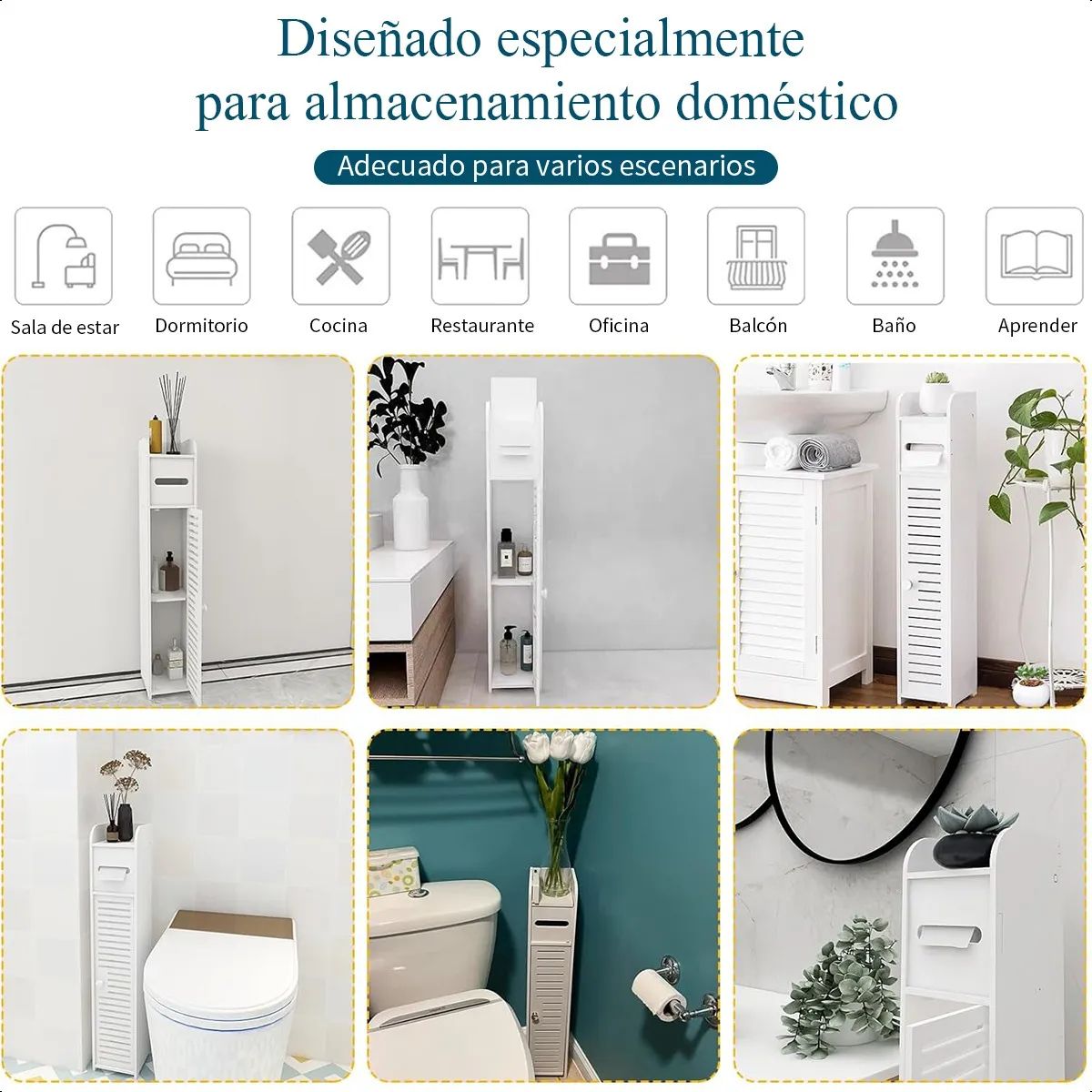 SUPERCENTER - Mueble Estante Baño Organizador Repisas Cocina Esquinero