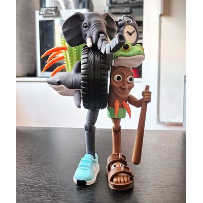 Imagen 2 del producto Juguete Italian Brainrot Articulado - La grande combinazione