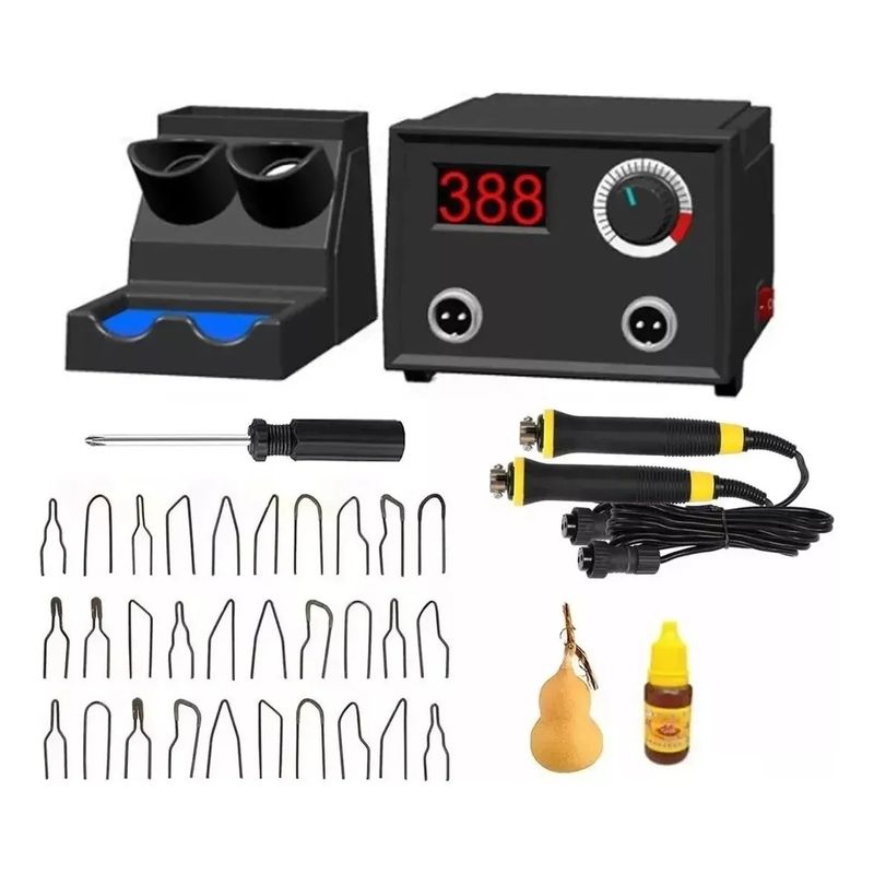 GENERICO - Pirograbador Pirografo Maderas Cueros 20 Puntas 40w
