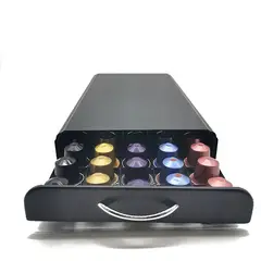 KUANGYE - Porta Cápsulas Metálico Para Café Nespresso 50 Unidades