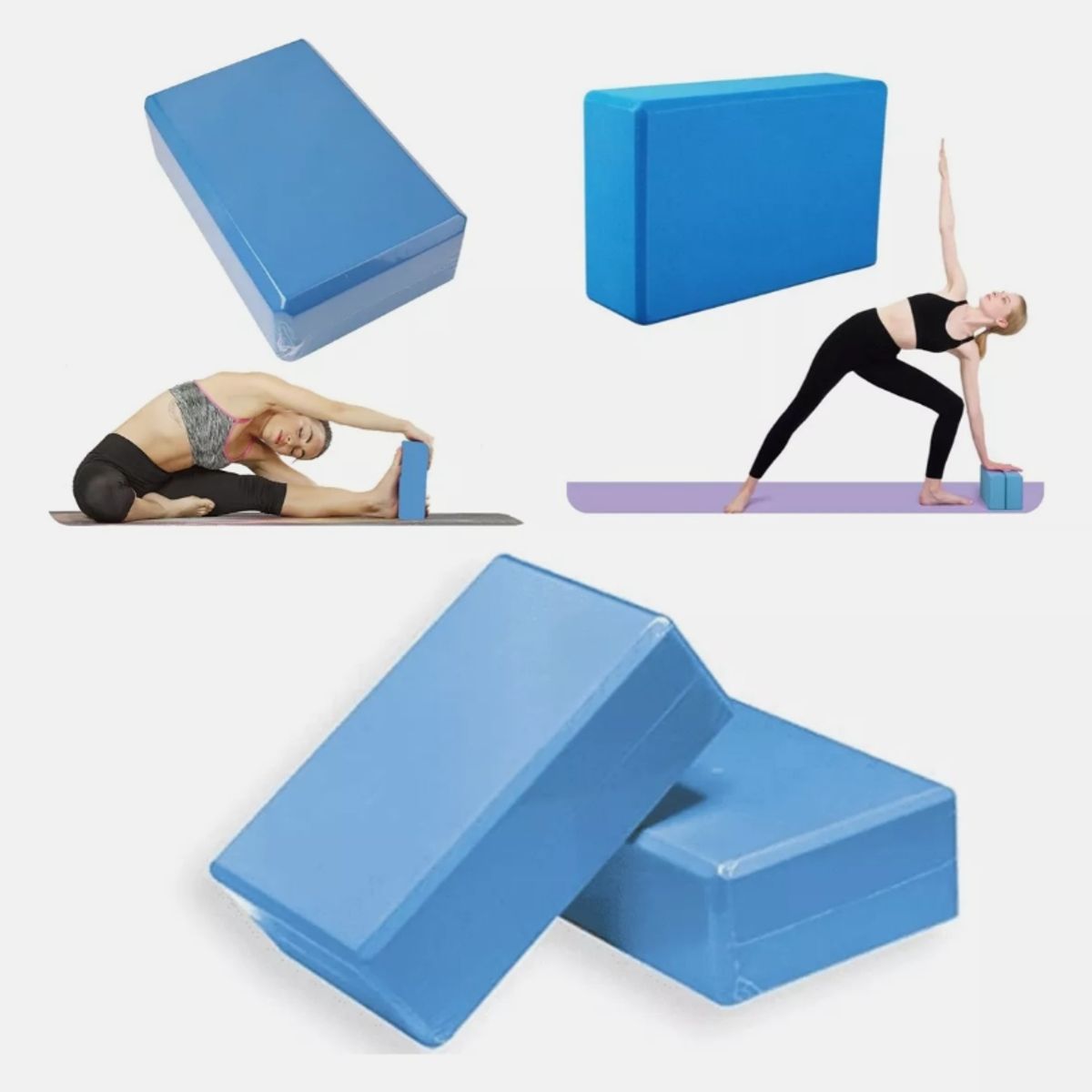 ATURE - Pack 2 De Ladrillo Yoga Cubo Goma Eva Bloque Pilate Fitness