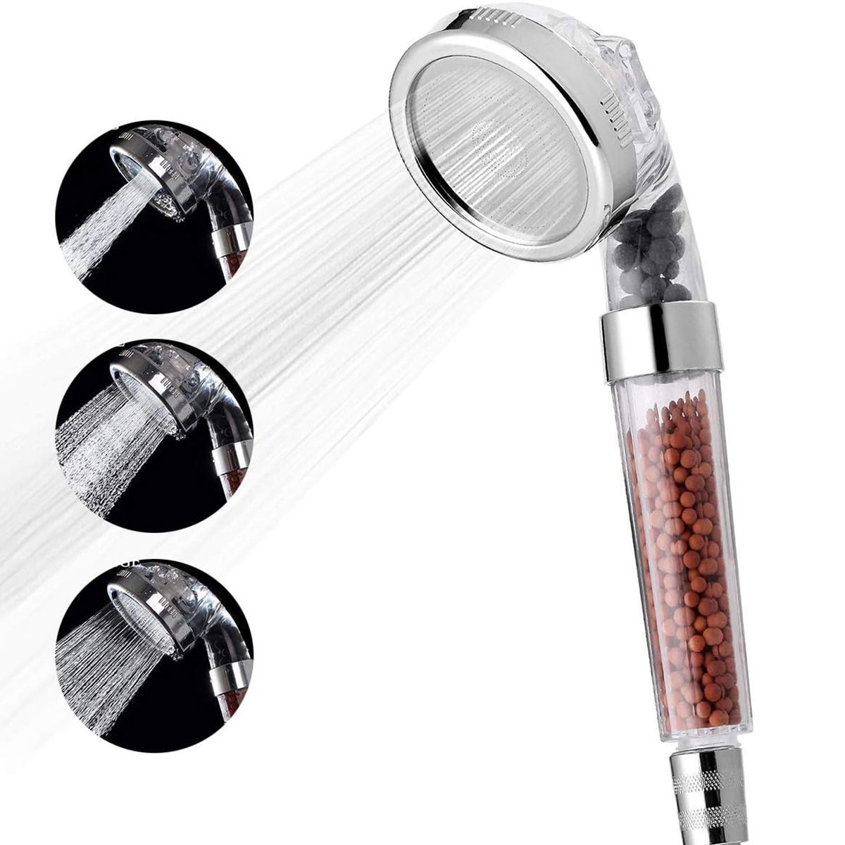 SUPERCENTER - Cabezal Ducha Teléfono Mango Filtro Ahorro Agua Purific