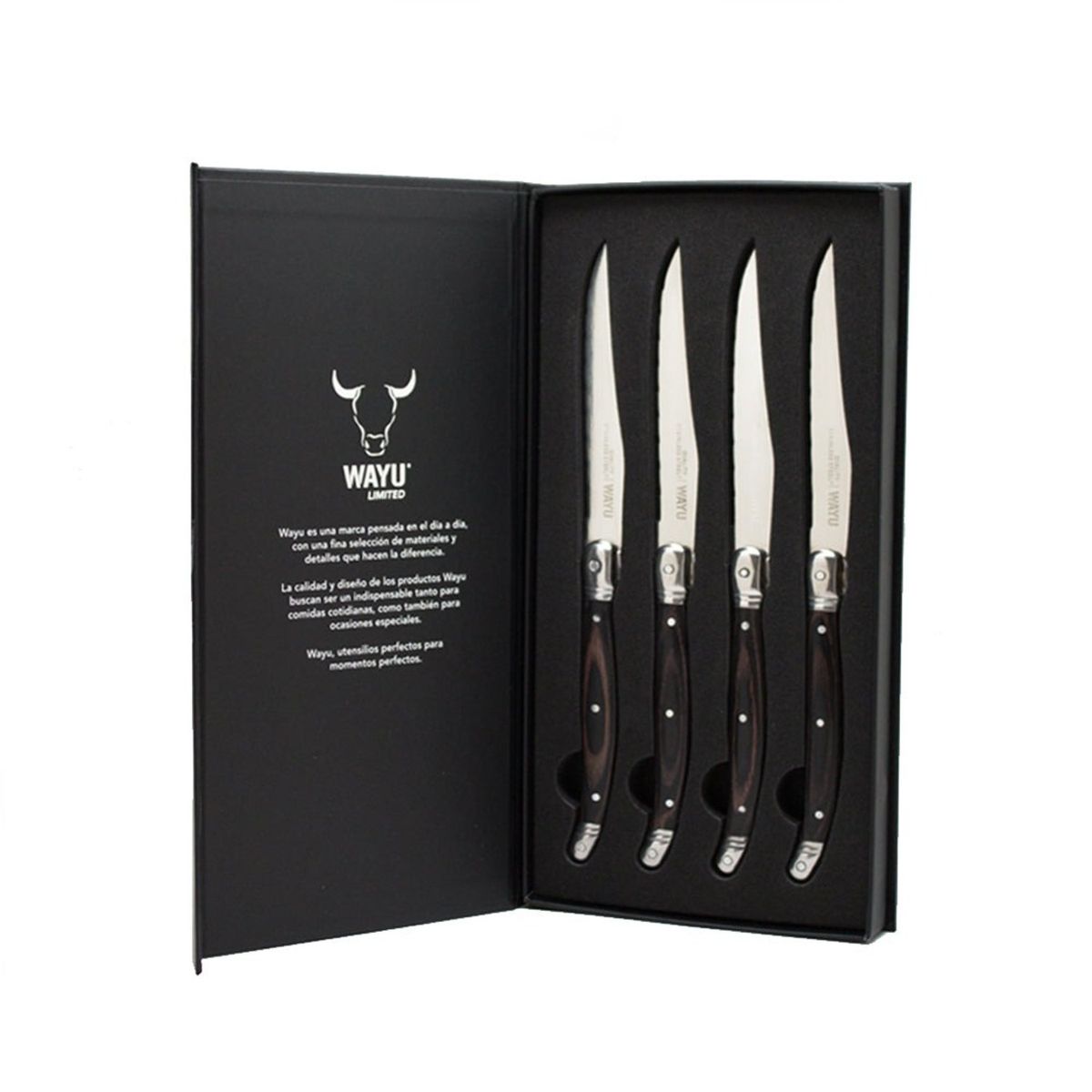 WAYU - SET 4 CUCHILLOS BLACK  MESA WAYU LIMITED