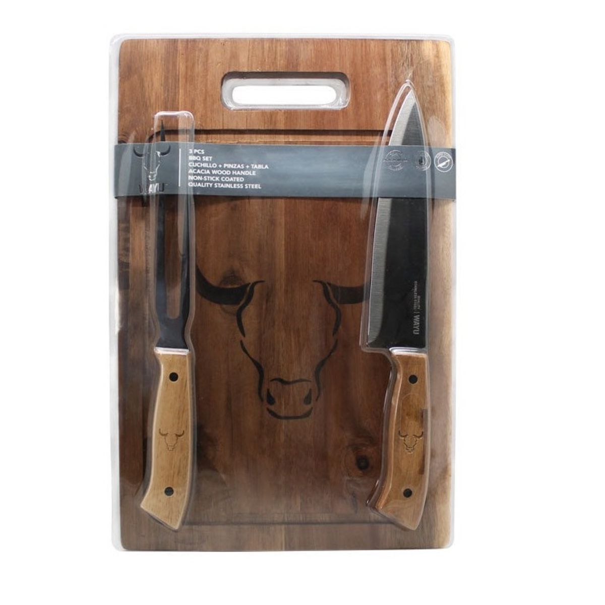 WAYU - SET TABLA   CUCHILLO   TENEDOR PRM WAYU