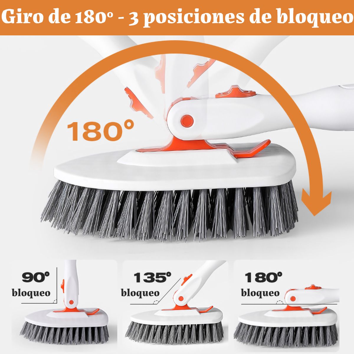 GENERICO - Cepillo 3 En 1 Para Limpiar El Suelo Del Baño Y Fregar