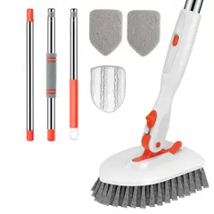 GENERICO - Cepillo De Limpieza Ajustable 3 En 1 Paño De Limpieza