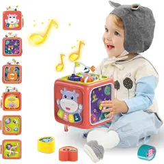 KUANGYE - Cubo Didáctico Juguete Montessori Educativo 6 En 1 Para Bebé