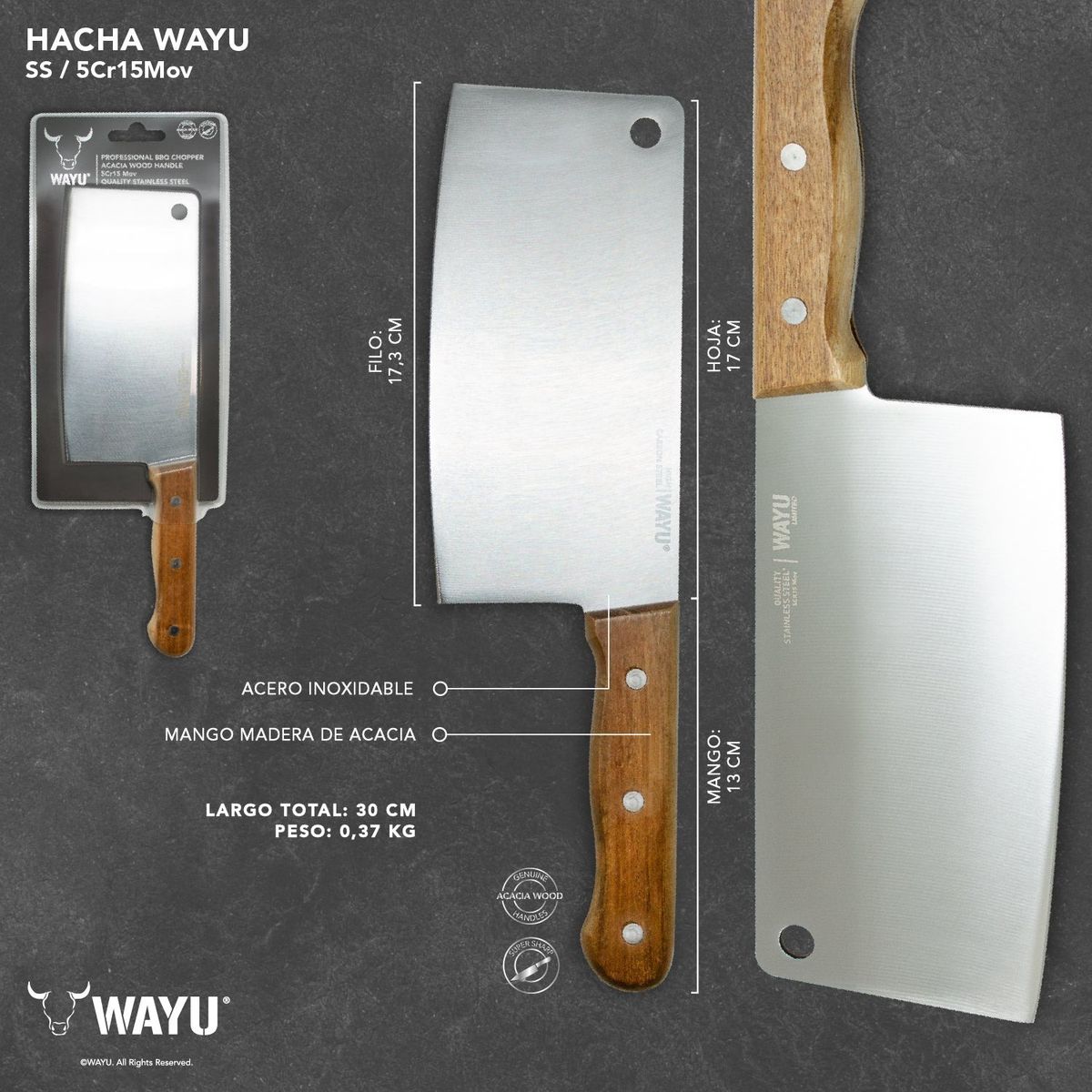WAYU - HACHA PARA CORTE DE CARNES WAYU