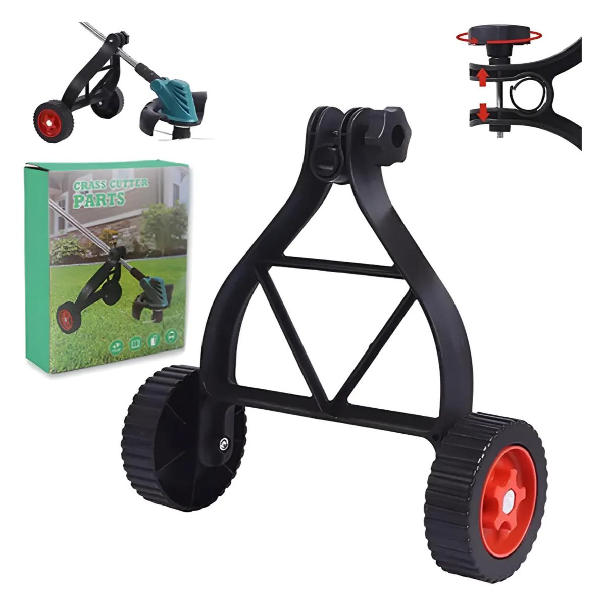 ATURE - Rueda De Apoyo Para Accesorios De Ruedas De Cortacésped