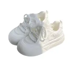 DANWEILE - Zapatillas transpirables de suela gruesa para mujer - Blanco