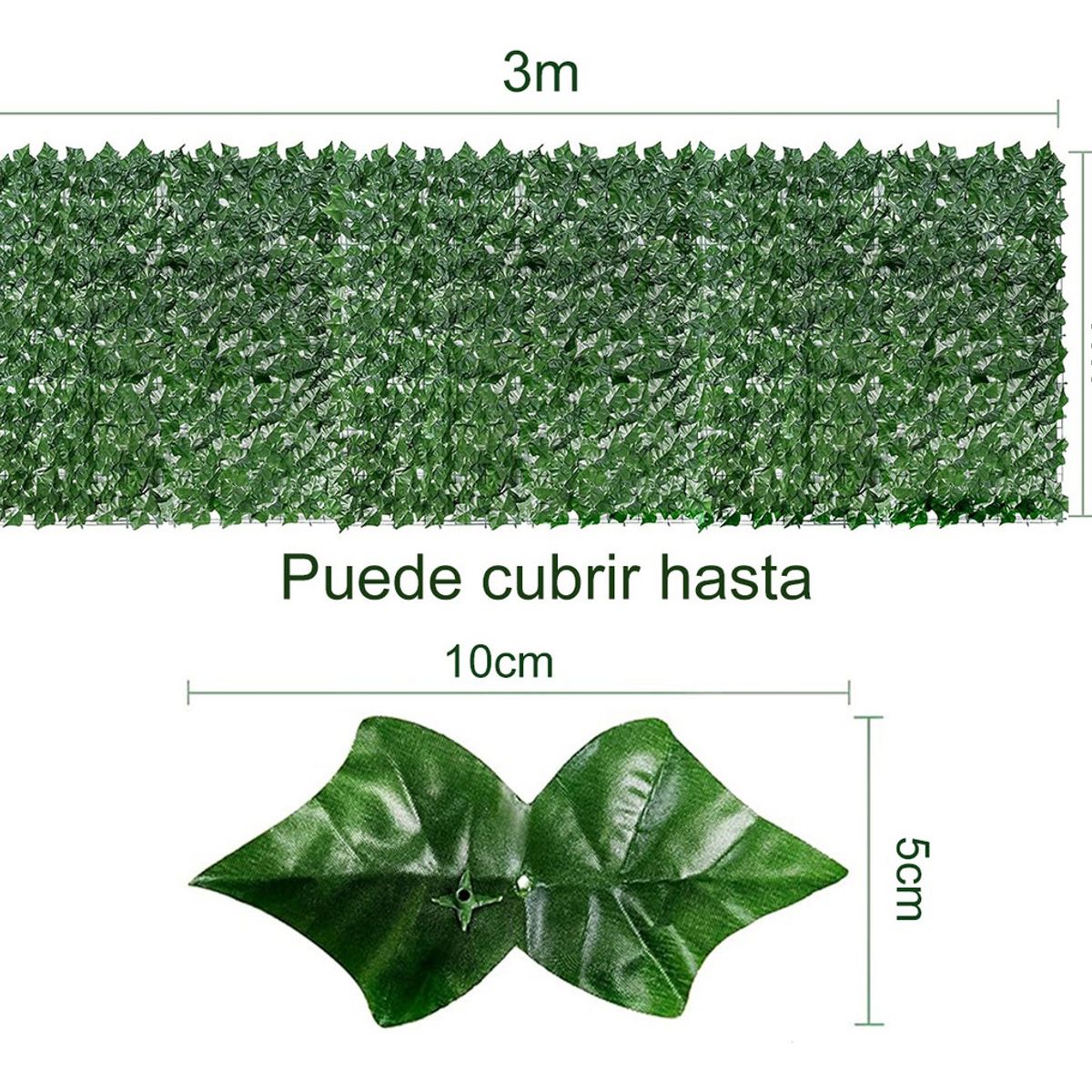 SUPERCENTER - Malla De Hojas Tupidas Artificiales Cerca Decoracion 3x1m