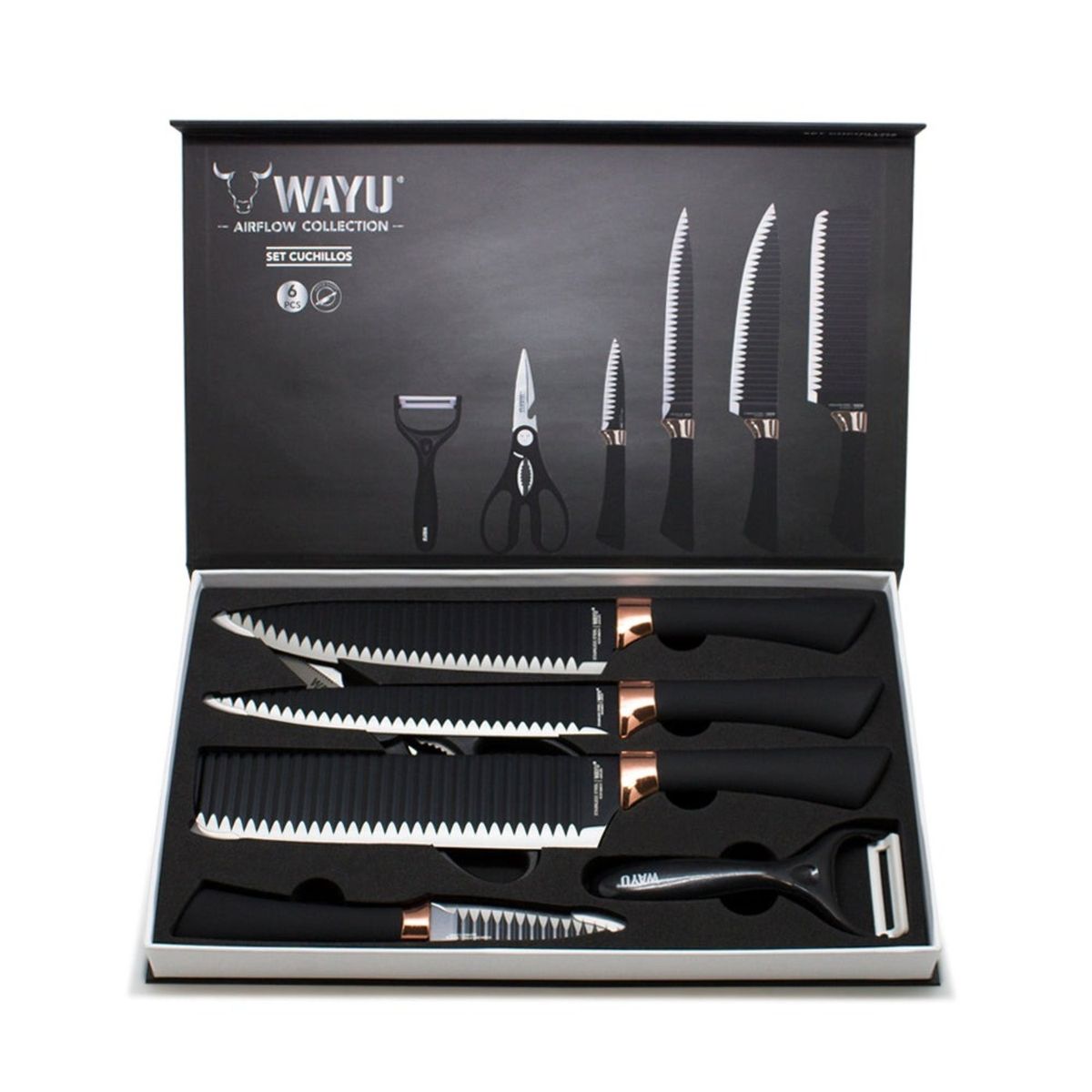 WAYU - SET CUCHILLOS ROLLING WAYU