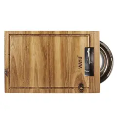 WAYU - TABLA MADERA BOWL ACERO