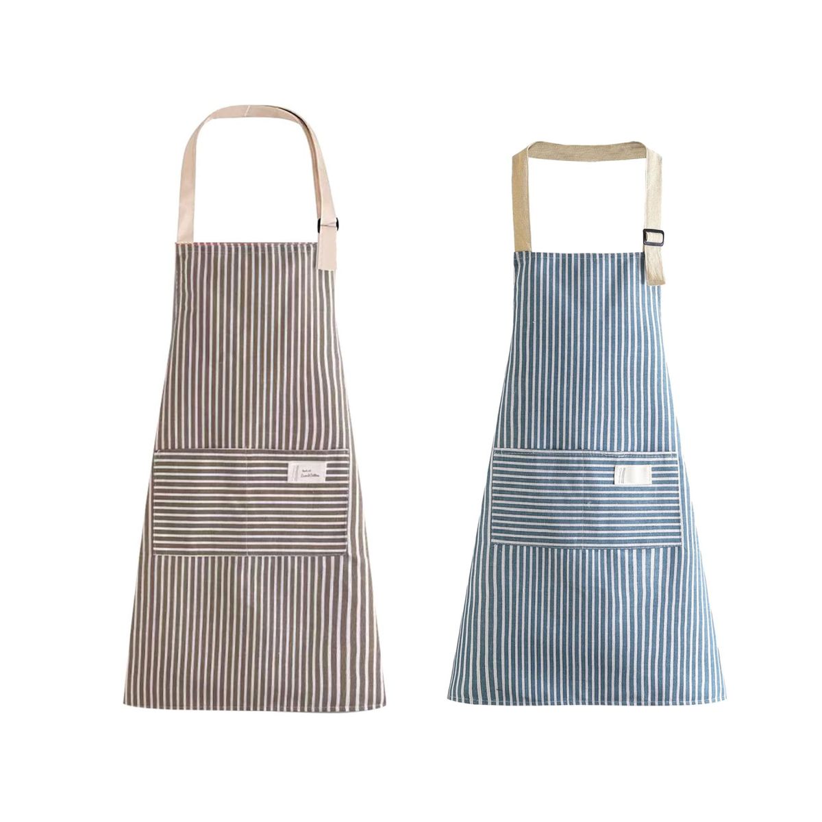 ATURE - Pack De 2 Delantales De Algodón Y Lino Cocina Barbero Pintor