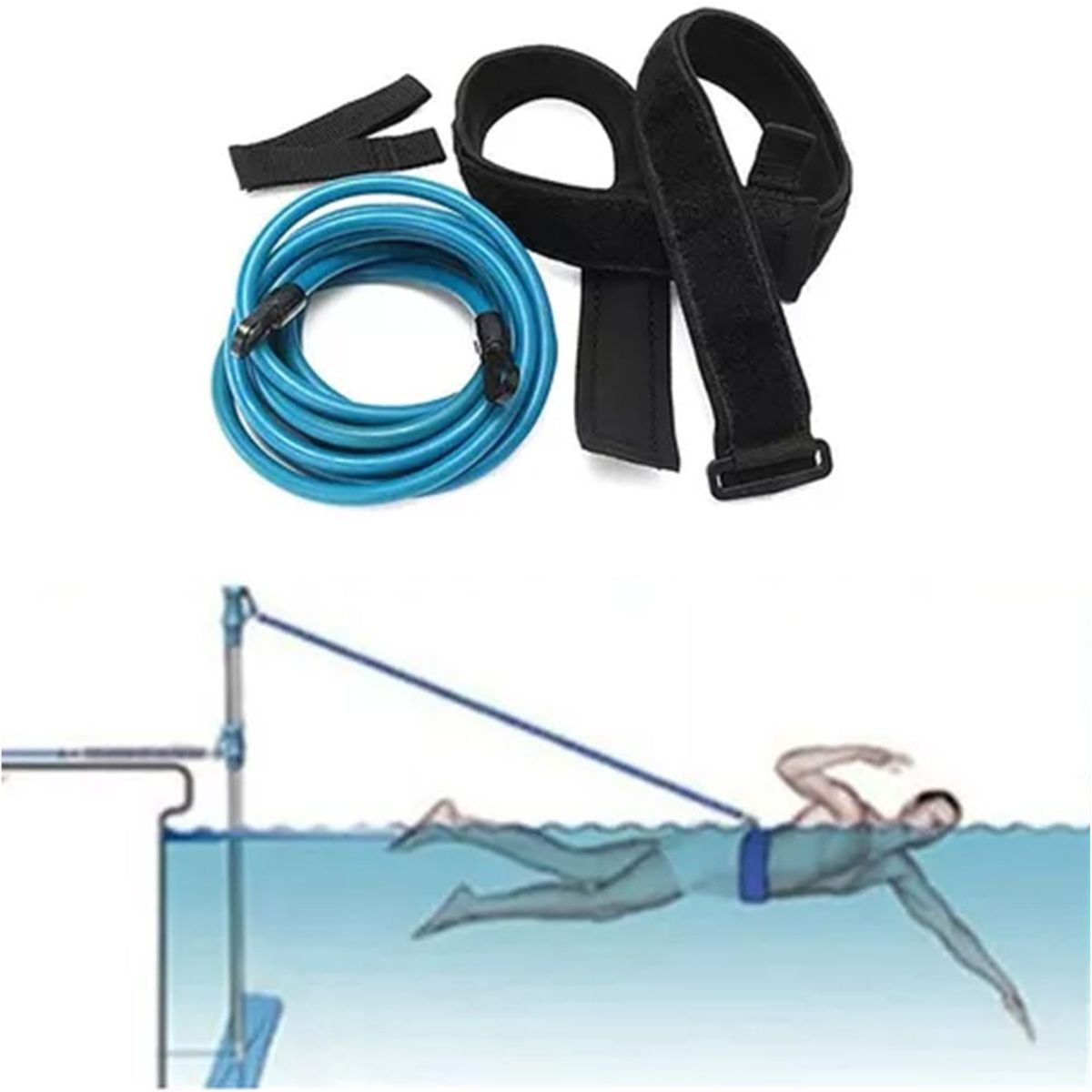ATURE - Cinturones Resistencia Entrenamiento Natación Nado Cuerda 4m