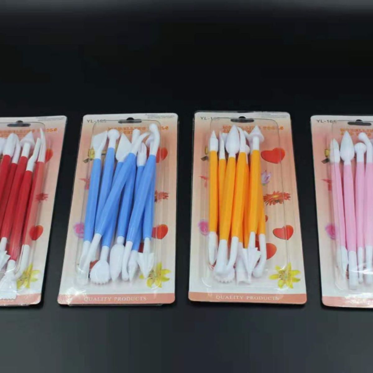 GENERICO - Set Para Moldear Fondant Repostería 8 Piezas Colores Surtidos