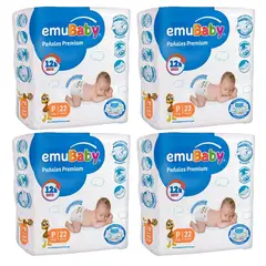 EMUBABY - Pañal Premium X4 P 22 (88 Pañales)