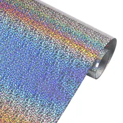 CURSOR - Vinilo Holografico Textil Diseños 50 Cm X 1 Metro - Plateado