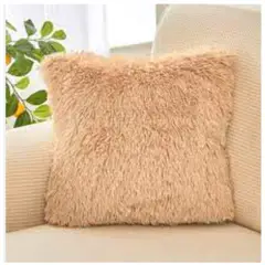 GENERICO - Set 2 Funda Cojines Peludos + 2 Bajadas De Cama 50x80cm