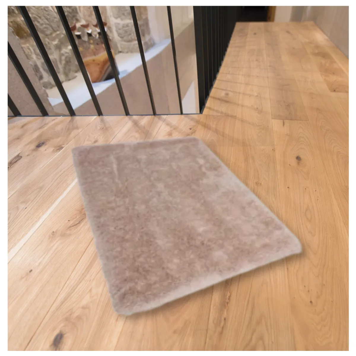 GENERICO - Set 2 Funda Cojines Peludos + 2 Bajadas De Cama 50x80cm