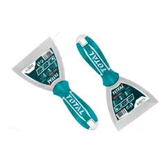 TOTAL - Espatula De Acero Mango Goma 80mm 2 Unidades