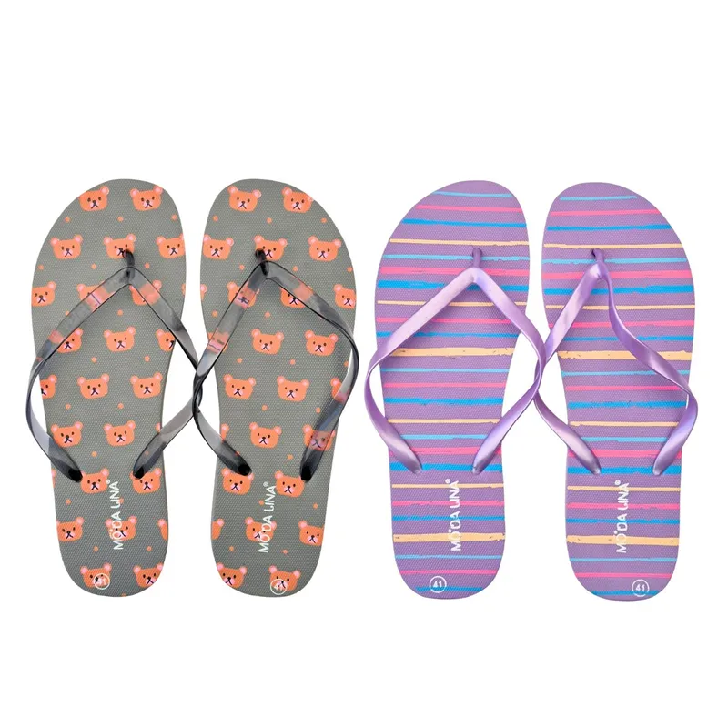 MPROPIA - Pack 2 Pares Hawaianas Mujer Chalas Sandalias Suela Goma 5354