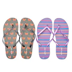 MPROPIA - Pack 2 Pares Hawaianas Mujer Chalas Sandalias Suela Goma 5354
