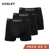 Pack 3 Boxer Medio Algodón Calzoncillo Negros